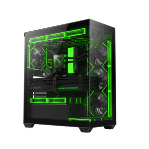 Boîtier d'ordinateur Ruix Carnival 360A Support C Typle Interface <span class=keywords><strong>PC</strong></span> Case TG Glass Gaming Desktop Sea View Mid Tower Case <span class=keywords><strong>PC</strong></span> Gammer - Product Image 1