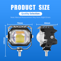 Projecteur LED de voiture 3 pouces Mini LED Motorcycle Driving Light White Yellow Spotlight pour Truck ATV 4X4 4WD Off Road Work Light