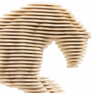 Sculpture de cheval <span class=keywords><strong>en</strong></span> mouvement <span class=keywords><strong>en</strong></span> <span class=keywords><strong>bois</strong></span> sur mesure, à lattes superposées, crinière effilée, pattes avant massives, décoration artistique personnalisée - Product Image 3