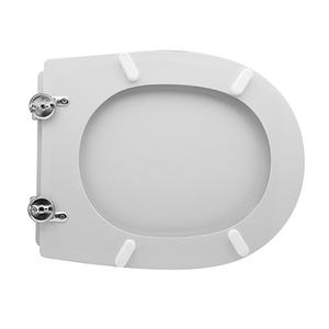 Incea Vaso Nube - Tapa de inodoro blanca de liberación rápida, diseño moderno alargado, hecha de madera plástica UF para uso en el baño del hogar - Product Image 3