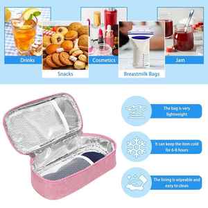 Breast Milk Cooler Bag Ice Pack Portable Insulated Storage Zipper Closure Small Stylish Design Cooler Bag - Product Image 4