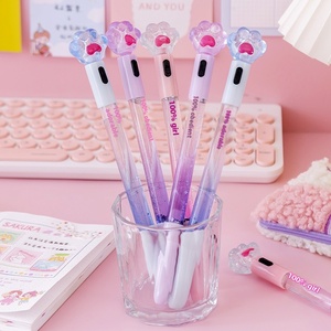 Stylo à eau créatif <span class=keywords><strong>Sentance</strong></span> Y-596 pour étudiants, design simple et féminin, avec paillettes lumineuses, griffes de chat et sable mouvant, style célébrité internet, gel 0.5mm - Product Image 3