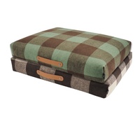 Peppy Buddies Cama Lavable para Perro, Cajón de Tartán de Lujo, Cama Mullida y Cómoda para Perrera, Almohadilla para Perros Grandes, Jumbo, Medianos y Pequeños