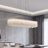 Lámpara Colgante Moderna LED 360 de Alabastro Español Natural de Lujo con Detalles en Cobre para Sala de Estar, Comedor y Dormitorio Meiliya con 2 Años de Garantía