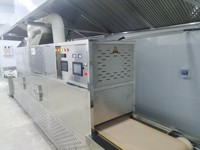 Microgolfmachine voor garnalenverwerking, continue tunnel microgolfdroger voor garnalen, apparatuur voor het drogen en koken van garnalen