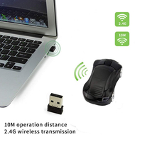 Ratón óptico inalámbrico en forma de coche 3D, 2,4 GHz, USB, con receptor para PC y portátil