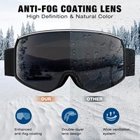 Masque de ski personnalisé avec logo, confortable, durable, anti-buée, coupe-vent, OEM, verres miroir, hydrofuge, protection UV400, OTG