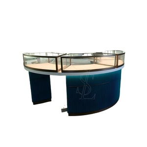 Vitrine de présentation de bijoux avec éclairage LED anti-poussière, style <span class=keywords><strong>vintage</strong></span> pour boutique - Product Image 1