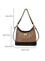 Sac à bandoulière pour femme avec une seule poignée, fermeture éclair, doublure en PU imperméable et décoration lettres, idéal pour toutes les saisons