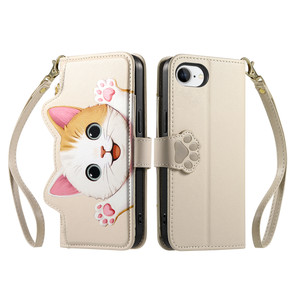 Custodia a Portafoglio 3D Smart in Pelle con Cordino per iPhone 7/8 Plus/XR/11/12 Pro Max - Product Image 3