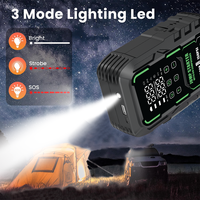 Démarreur portable 6-en-1 pour voiture, booster de batterie, chargeur de batterie externe 3000A, pack de batteries au lithium, compresseur d'air pour pneus