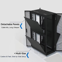 Armoire de serveur sur pied 19 pouces à refroidissement par air, gestion efficace des câbles 600 mm, 42U 47U en stock