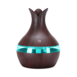 Humidificador con Diseño de Madera Y288, 0.5L, Alimentado por USB, Humidificador de Aire para Escritorio con Pantalla Luminosa - Product Image 1