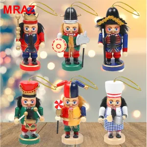 M58131 Großhandel heißer Verkauf Weihnachten Hochzeit Dekoration Ornament 10cm Mini Spielzeug Soldat lebensgroße große Holz Nussknacker