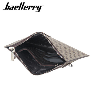 กระเป๋าคลัทช์ผู้ชาย Baellerry สีเทา ลายเรขาคณิต หนัง PU ความจุขนาดใหญ่ กระเป๋าถือแบบมีซิป ใช้ได้ทุกวัน - Product Image 2