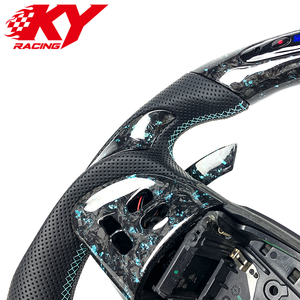 Volante deportivo LED de fibra de carbono forjado personalizado con levas de cambio para Jaguar XF XJ XE XK XKR XFR Coupé Sportbrake - Product Image 2