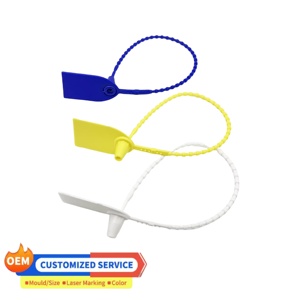 Étiquette de joint en plastique de serrure de joint en plastique sécurisée évidente d'inviolabilité Offre Spéciale pour l'étiquette de joint en plastique de cadenas de sac - Product Image 1