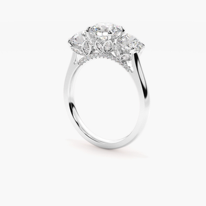 Exquisito Anillo de Compromiso con Halo Oculto, Estilo de Joyería Fina Atemporal, Brilla y Resplandece, Celebrando la Gracia y la Elegancia para Mujeres - Product Image 1