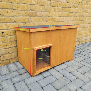 Casa de madera moderna hecha a mano para gatos con bandeja de fácil limpieza, bandeja grande para ARENA y contenedor, diseño especial para uso en exteriores - Product Image 4