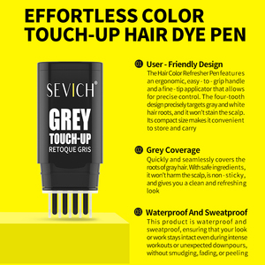 Peigne de couleur de cheveux <span class=keywords><strong>gris</strong></span> stylo de teinture pour cheveux Offre Spéciale personnalisé innovant peigne conception jetable naturel <span class=keywords><strong>gris</strong></span> couverture de cheveux hommes - Product Image 3