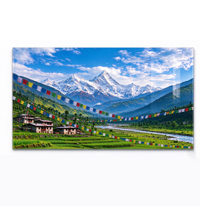 Dipinto su Porcellana Cristallina 50x70cm, Stampa HD di Nuovo Paesaggio Montano dell'Himalaya e del Nepal, Quadri Artistici per Decorazione Murale Domestica - Product Image 1