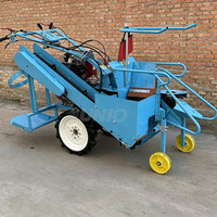 Moissonneuse de maïs mini à une rangée avec ensacheuse automatique, pour travaux sur des cimies de vergers étroites, hauteur de coupe réglable