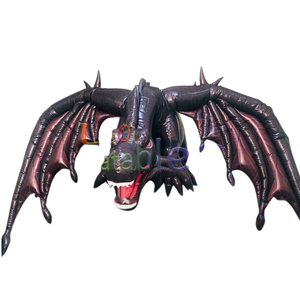 Decoración de escenario de Halloween 4m dragón colgante inflable gigante murciélagos negros inflables para <span class=keywords><strong>casa</strong></span> embrujada - Product Image 5