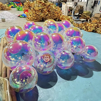 Boule miroir gonflable en PVC, boules brillantes étanches, boule disco, boule miroir géante irisée pour la décoration de fêtes, de mariages et d'événements