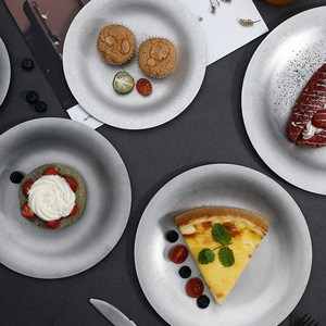 Retro Style Classic <strong>Dessert</strong> Plate Stainless Steel Coffee <strong>Tray</strong> for Afternoon Tea for Kitchen Party Serving Cake Dish - Product Image 4