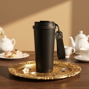 Borraccia Termica da Viaggio in Acciaio Inossidabile da 20oz, Tazza Isolante con Cordino e Cannuccia, Adatta alla Maggior Parte dei Portabicchieri Auto per il Pendolarismo - Product Image 4