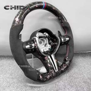 Volante de Fibra de Carbono Forjado Personalizado de Alta Calidad, Compatible con <span class=keywords><strong>BMW</strong></span> Serie 3 y 5 F10 F20 F30 F32 F07 X5 E70 E71 M3 M4 <span class=keywords><strong>M5</strong></span> - Product Image 2