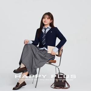 Runqi Ensemble haut et col chemise effet deux pièces pour femme grande taille, couleur unie, tissu Oxford N8813 - Product Image 5