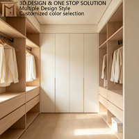 Armoire Modulaire Nordique en Bois Massif Crème avec Étagères Réglables, Fermeture Douce et Économie d'Espace, Écologique