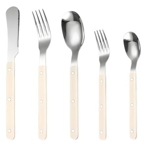 Couteau, fourchette et cuillère en acier inoxydable, support à ongles en saule, couteau et fourchette, couteau à steak français, fourchette à dessert, coffret cadeau créatif - Product Image 4
