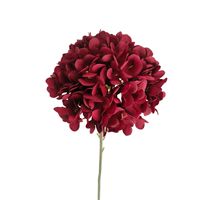 Burgunderrote Seiden-Kunstblumen Hochzeitsrosen Hortensien Lilien Weihnachten Chinesisches Neujahr Realistische Handgefertigte Blumen für Heimdekoration
