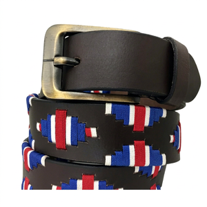 Ceinture Polo en Cuir Véritable Vintage de Luxe avec Boucle Ardillon en Acier, Design Personnalisé, Imperméable, Tendance, Largeur 3,8 CM pour Homme - Product Image 3