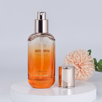 Bouteille en verre d'huile essentielle de 50ML, bouteille de sérum de pompe de Lotion, bouteille en verre de parfum givré pour cosmétique