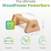 Barres de musculation durables en bois de hêtre pour exercices de calisthénie à domicile – Parallettes et barres de poussée en bois