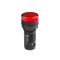 Lâmpada de led para sinal de luz, ac dc 24v, vermelha, 22mm, equipamento de montagem em painel, piloto, luzes indicadoras
