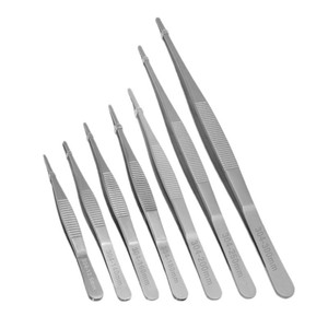 Stainless steel tweezers for dressing, aquatic plant tools, tweezers accessories, 125-300mm round and curved tips, planting and - Product Image 2