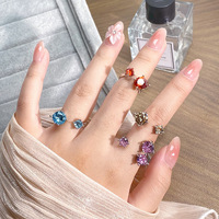 Cincin Pernikahan Wanita Terlaris, Multiwarna, Kuningan, Bertabur Zirkon, Model Terbuka, Nuansa Mewah Premium, Sangat Berkilau