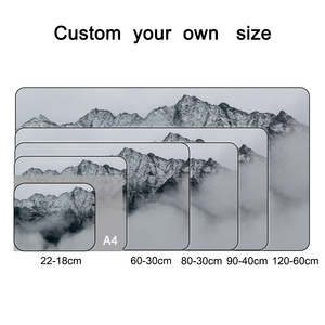 Alfombrilla de Ratón Grande Personalizada con Impresión por Sublimación, Diseño de Montaña y Bosque en Blanco y Negro, Alfombrilla de Escritorio Completa Extendida, Alfombrilla de Goma para Teclado - Product Image 2