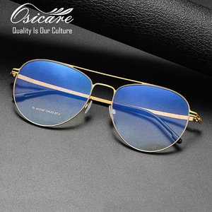 Occhiali da vista da uomo <span class=keywords><strong>di</strong></span> alta qualità con doppio ponte in lega, montatura ottica <span class=keywords><strong>di</strong></span> marca senza viti - Product Image 2