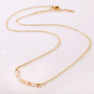 Collier délicat à facettes en <span class=keywords><strong>pierre</strong></span> naturelle, chaîne en acier inoxydable, bijou énergétique en cristal de guérison, <span class=keywords><strong>pierre</strong></span> de naissance, cadeau - Product Image 5