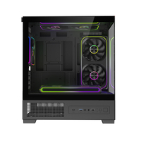 Boîtier PC Gaming M-ATX Prix Usine Verre Trempé Vue Panoramique 2026 Nouveauté Boîtier Aquarium 270 °   Vue complète sans pilier