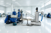 Machine de granulation plastique à anneau d'eau à double étage YKSJ200/180S pour films PE PP