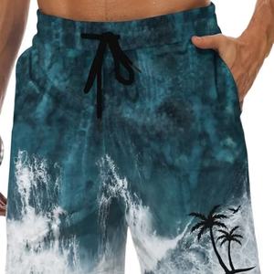 Maillot de bain pour homme à motif hawaïen, design 3D personnalisé, short de plage sport taille mi-haute avec poches, pour la gym et le fitness - Product Image 4