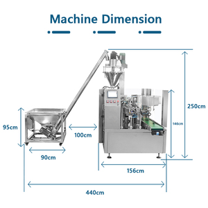 500g 1kg dây kéo túi đóng gói khoan chất tẩy rửa doypack điền giặt giặt ca cao bột xà phòng đứng lên máy đóng gói túi - Product Image 5
