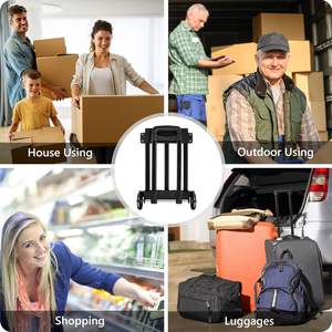 Carro de mano plegable Carro de utilidad de construcción sólida Carro mini equipaje plegable Carro de acero inoxidable para mudanza - Product Image 6