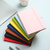 Carnet A5 en PU à couverture rigide avec logo personnalisé, stylo, bande élastique, OEM, agenda d'affaires gaufré, cadeau d'entreprise, carnet en gros